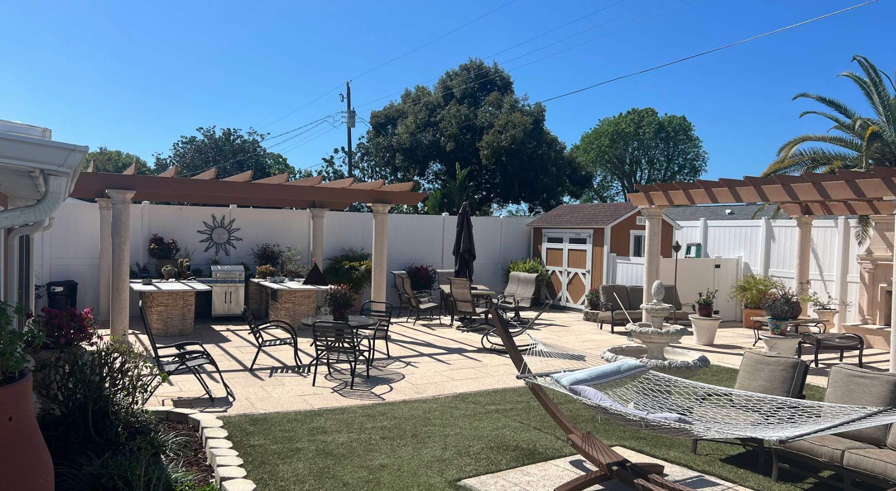 Completed outdoor patio and pergola project